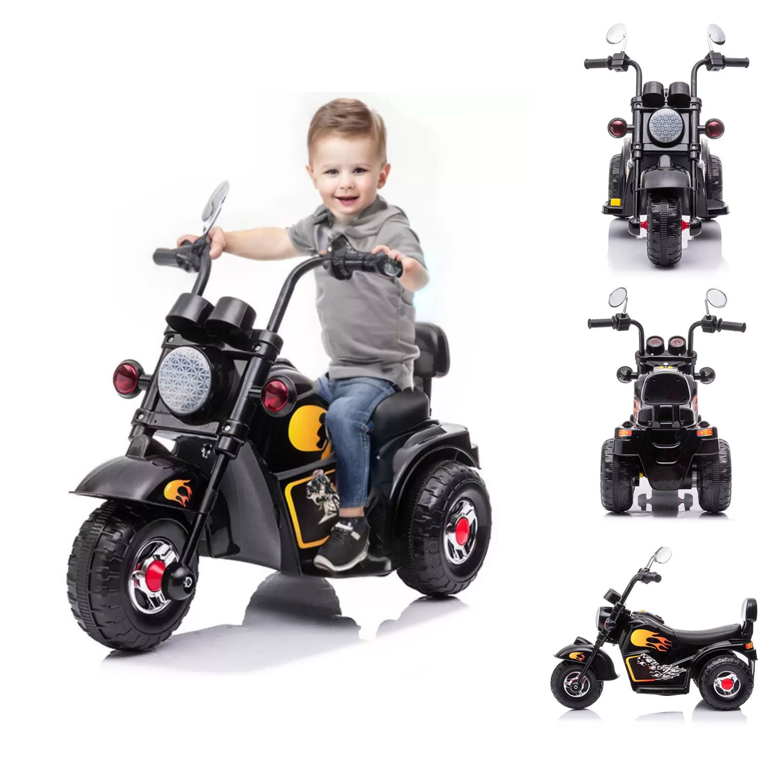 MINI MOTO ELÉTRICA 6V INFANTIL COM MÚSICA E FAROL ZIPPY TOYS