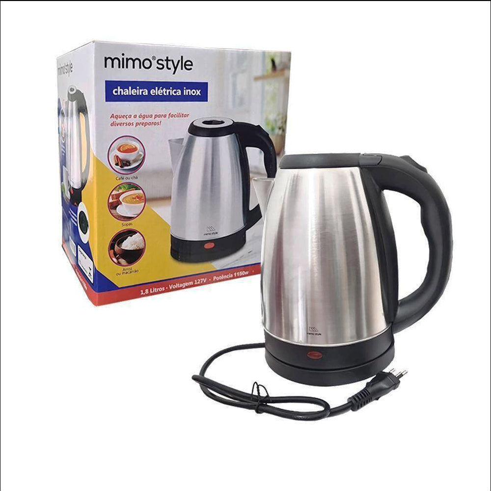 Chaleira Jarra Eletrica Desligamento Automático 1,8 Litros 220v Inox Ch03 1150w