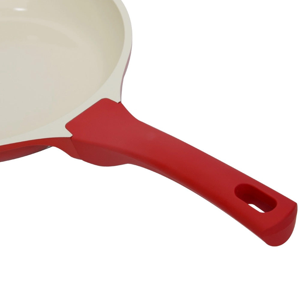 Frigideira Antiaderente Cerâmica 24cm Indução 1,8L Cook&Chef Vermelha