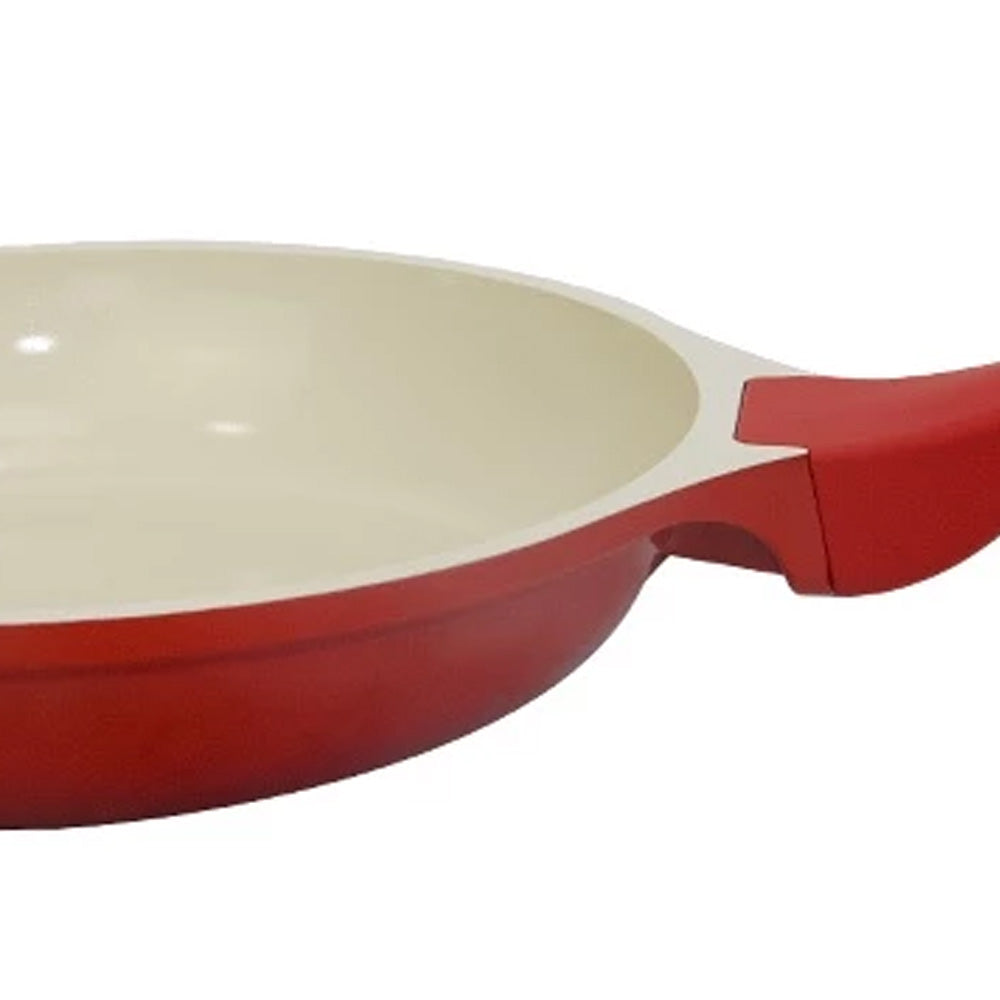 Frigideira Antiaderente Cerâmica 28cm Indução 2,7l Cook&chef Vermelha