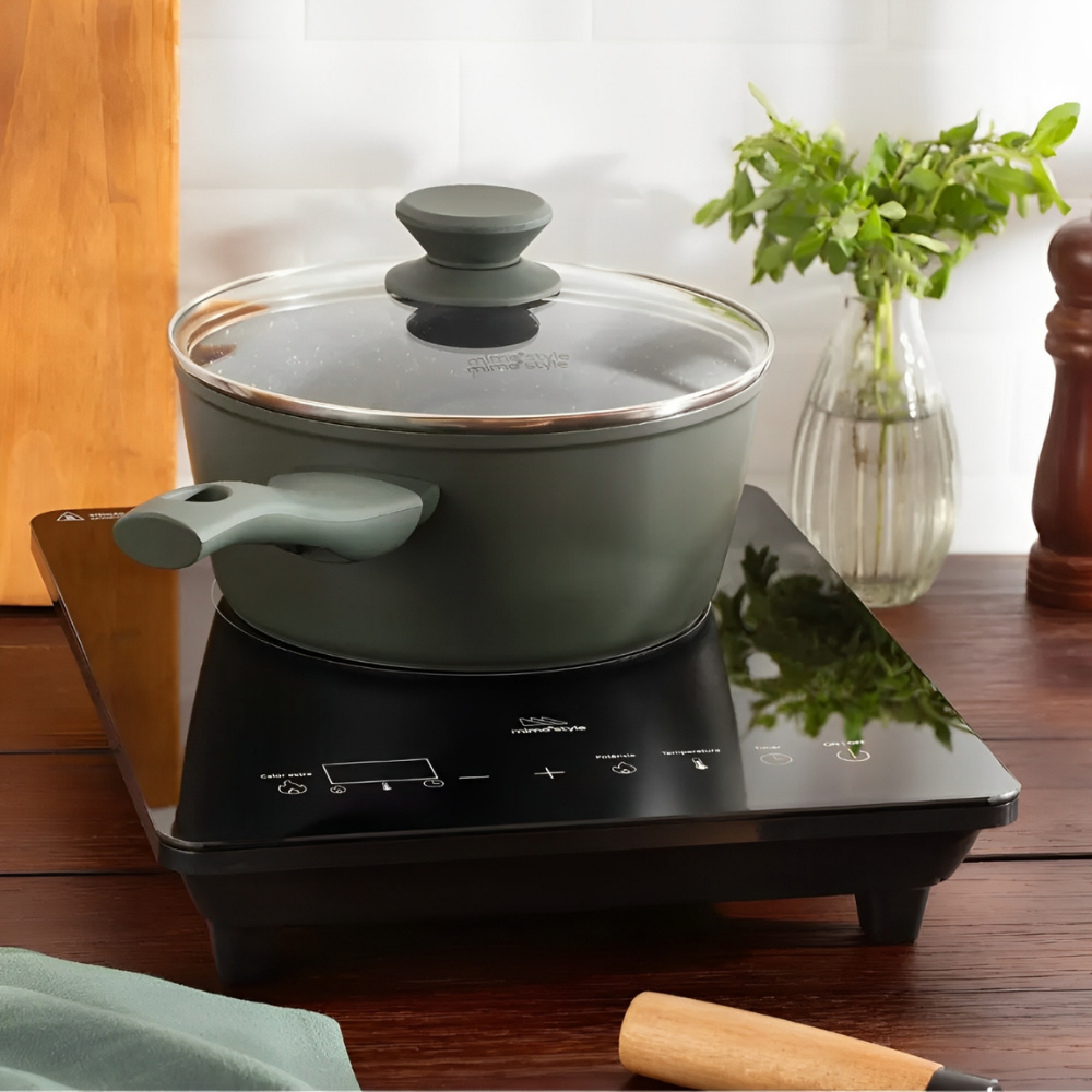 Cooktop de Indução Elétrico Portátil 1 Boca Smart Touch 8 Níveis de Temperatura Mimo Style