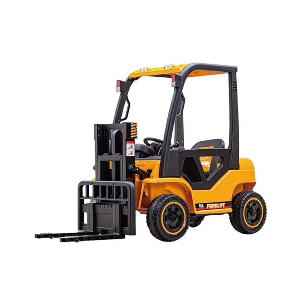Carrinho Empilhadeira Elétrica Infantil Zippy Toys 12v Amarelo com Controle Remoto