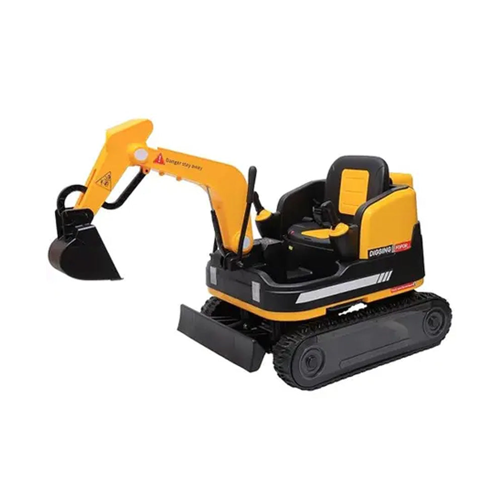 Carrinho Elétrico Escavadeira Infantil Amarela 12v Com Controle Remoto Zippy Toys