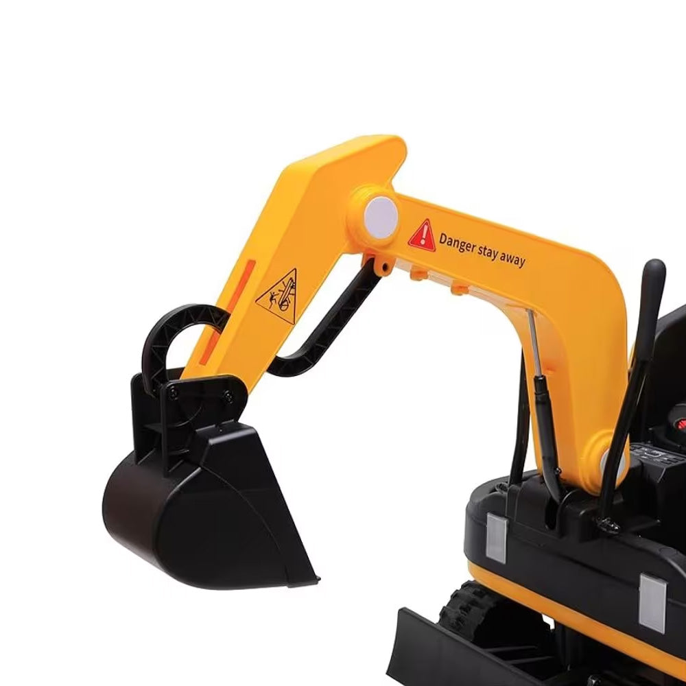 Carrinho Elétrico Escavadeira Infantil Amarela 12v Com Controle Remoto Zippy Toys