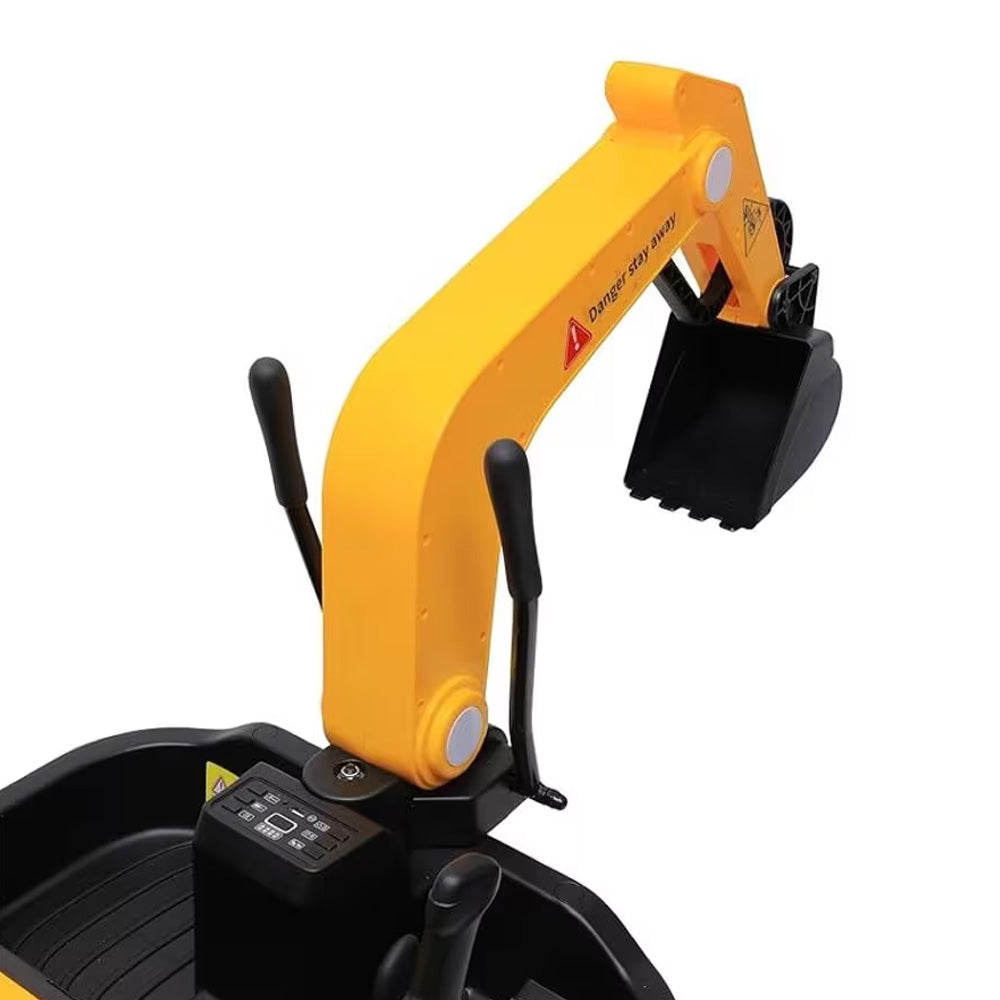 Carrinho Elétrico Escavadeira Infantil Amarela 12v Com Controle Remoto Zippy Toys