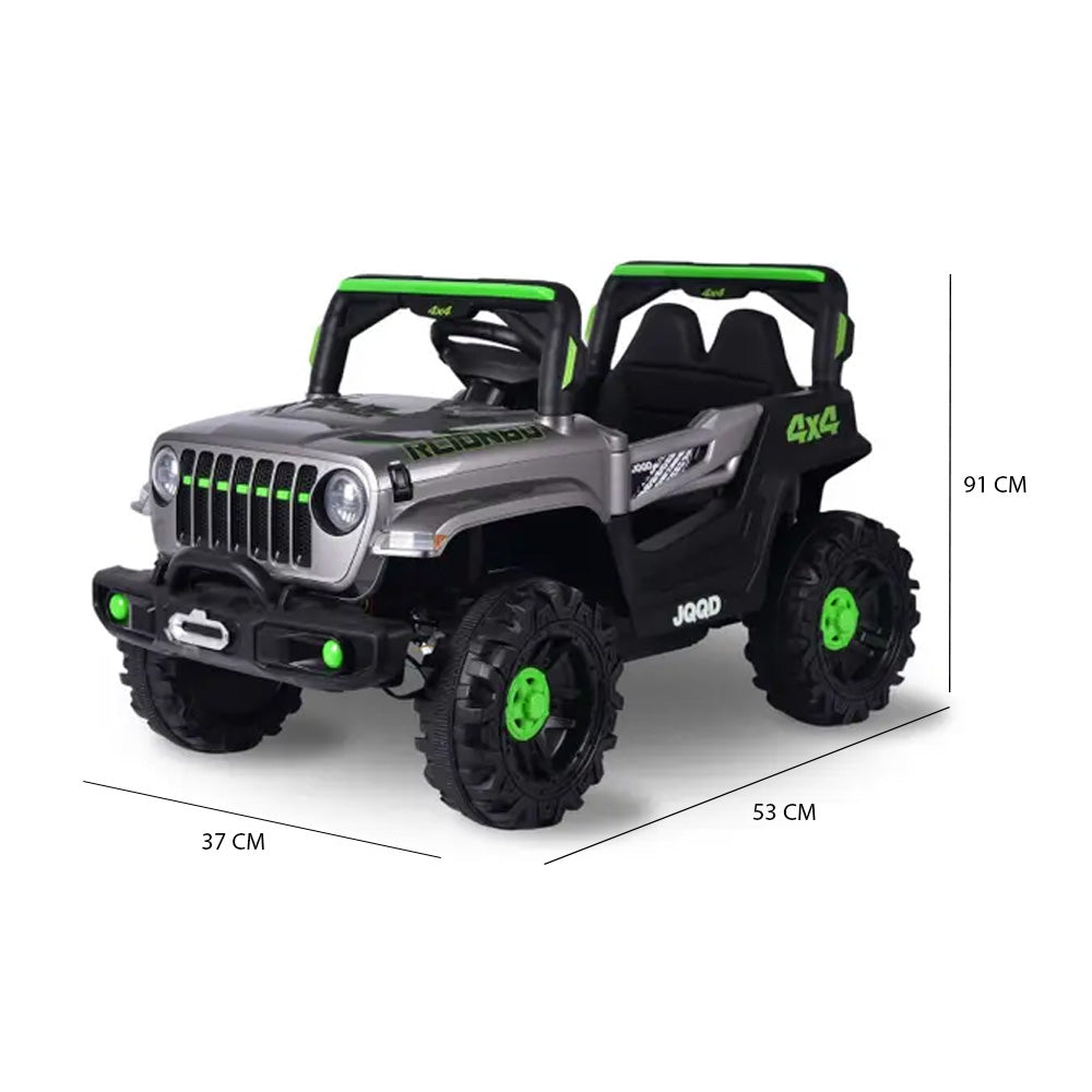 Carrinho Elétrico Infantil Jipe Off Road Cinza 12v com Controle Remoto Zippy Toys