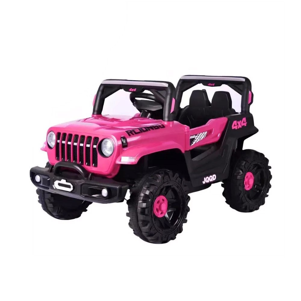 Carro Elétrico Infantil Jipe Off-Road Rosa 12V Com Controle Remoto Zippy