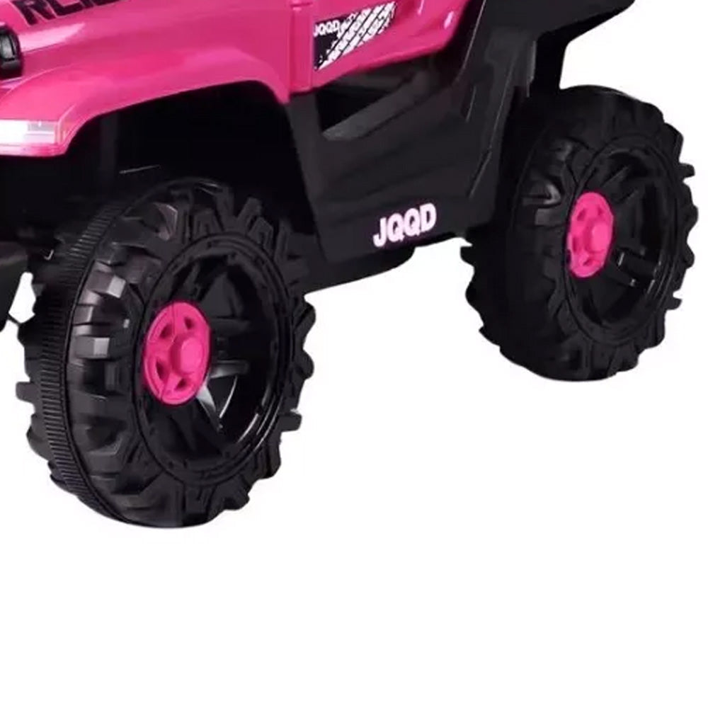 Carro Elétrico Infantil Jipe Off-Road Rosa 12V Com Controle Remoto Zippy