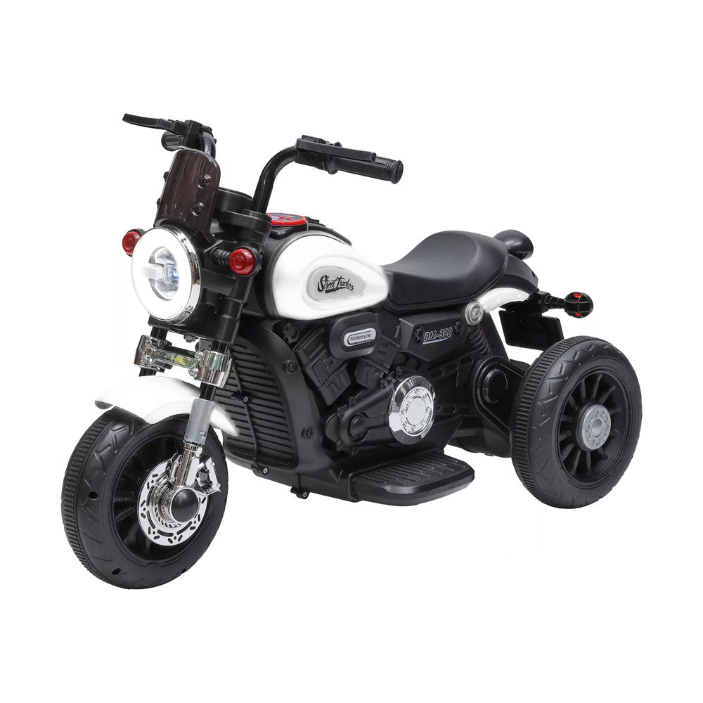 MOTO ELÉTRICA INFANTIL 6V HARLEY TRICICLO FAROL DE LED E SONS COM MÚSICA E BUZINA