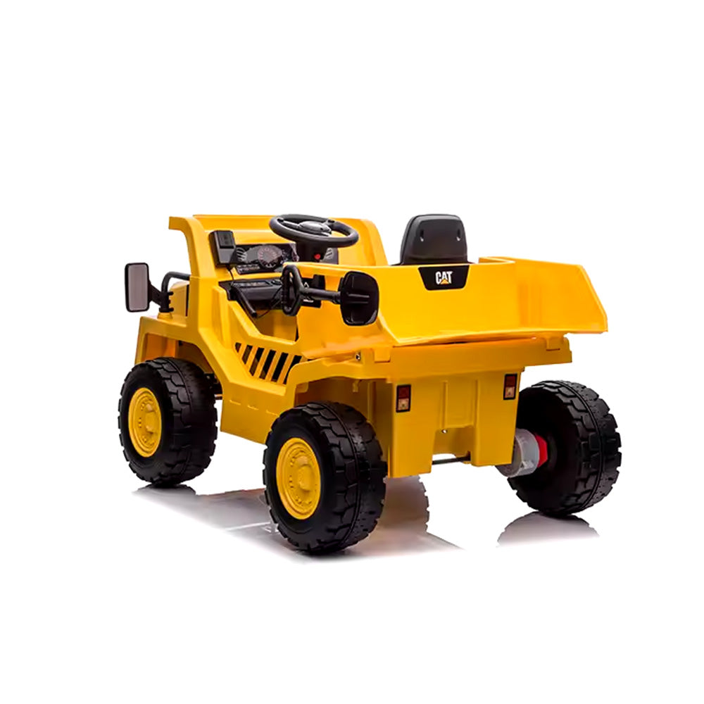 Carrinho Caminhão Elétrico Infantil 12v com Caçamba CAT Com Controle Remoto
