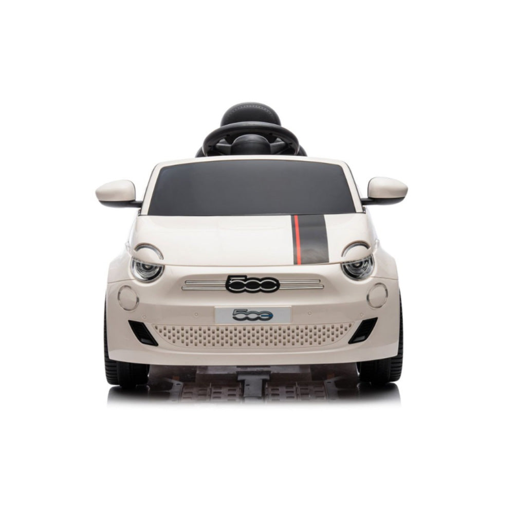 CARRO ELÉTRICO INFANTIL 12V FIAT 500 BRANCO COM CONTROLE REMOTO SONS E LUZES