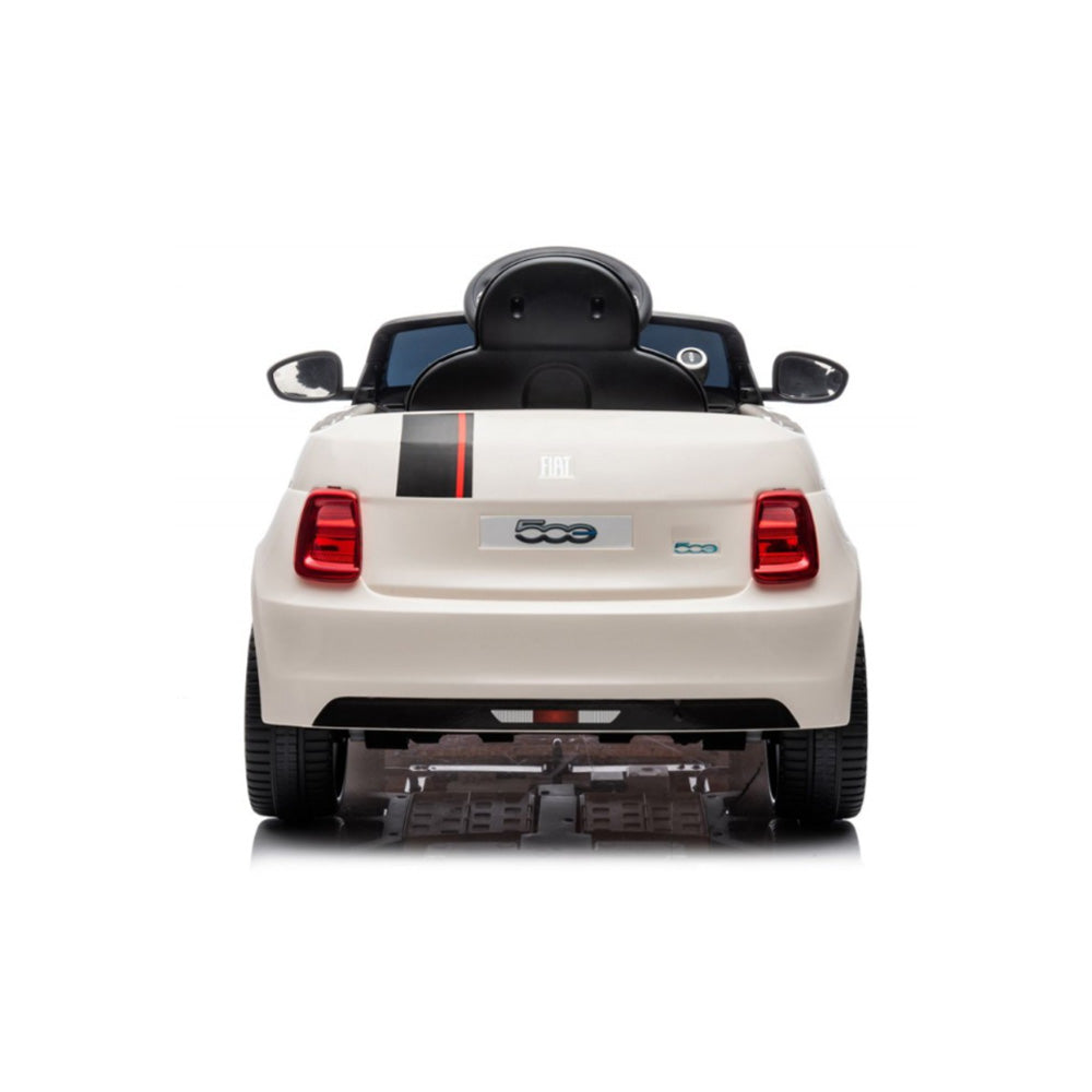 CARRO ELÉTRICO INFANTIL 12V FIAT 500 BRANCO COM CONTROLE REMOTO SONS E LUZES