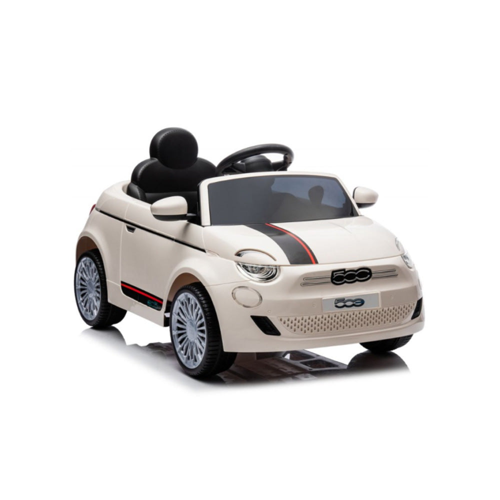 CARRO ELÉTRICO INFANTIL 12V FIAT 500 BRANCO COM CONTROLE REMOTO SONS E LUZES