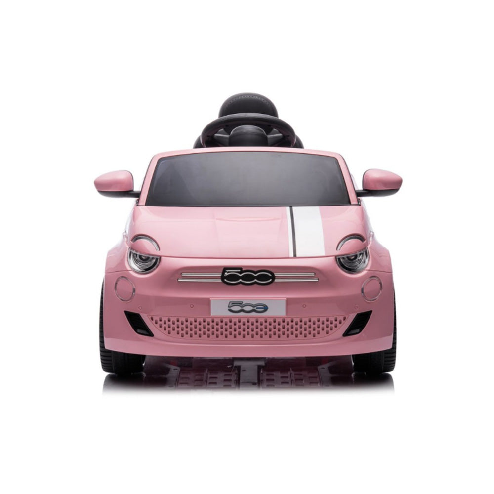 Carro Elétrico Infantil 12v Fiat 500 Rosa Com Controle Remoto Sons e Luzes