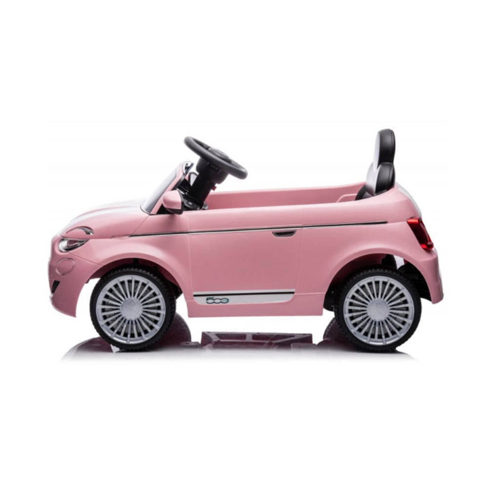 Carro Elétrico Infantil 12v Fiat 500 Rosa Com Controle Remoto Sons e Luzes