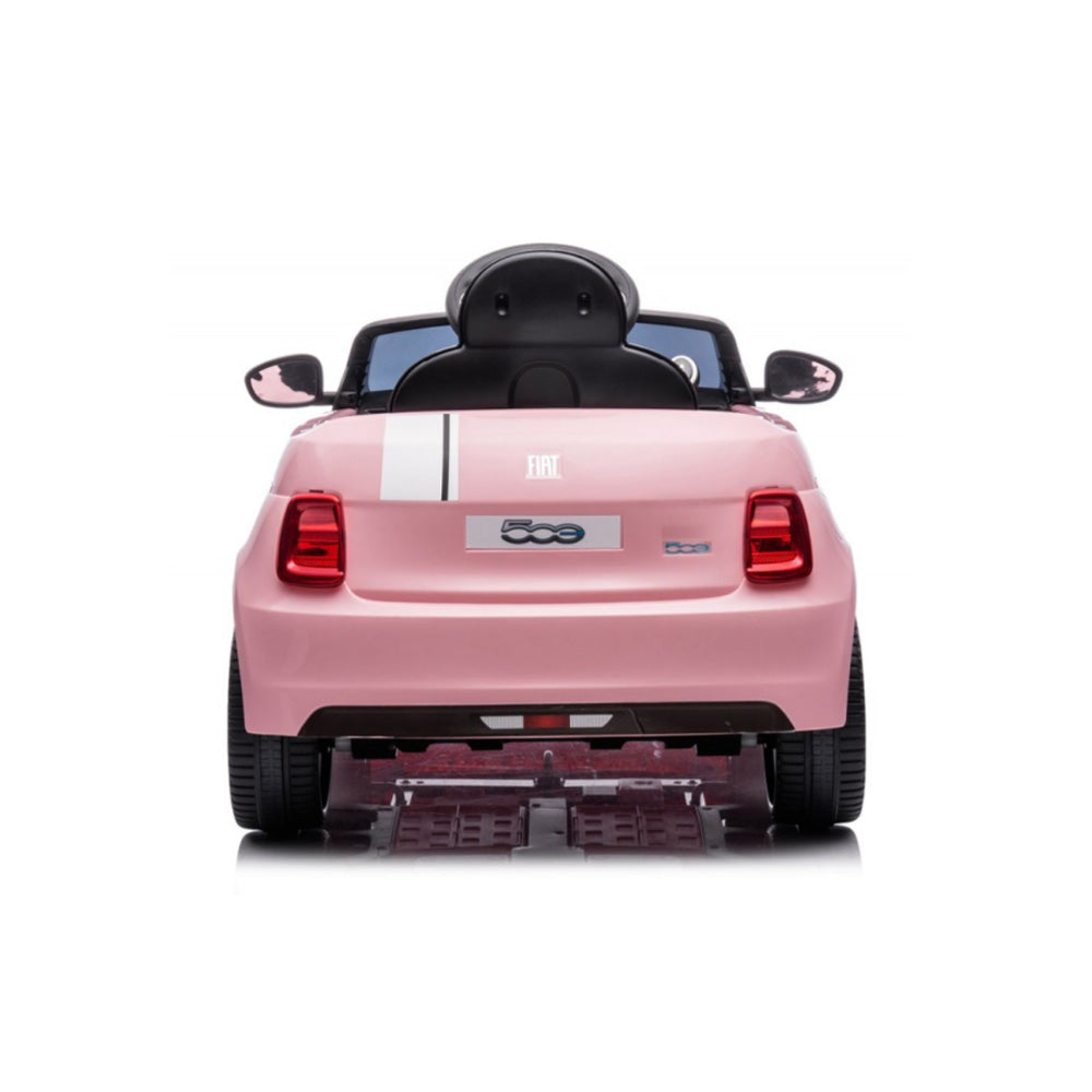 Carro Elétrico Infantil 12v Fiat 500 Rosa Com Controle Remoto Sons e Luzes