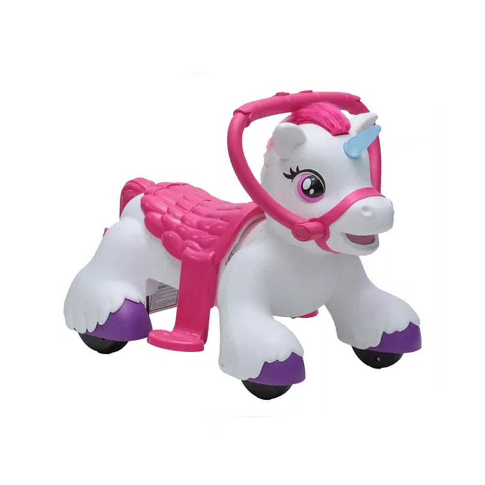 Mini Moto Elétrica Infantil Unicórnio Rosa 6v Até 30Kg
