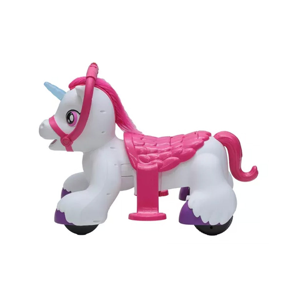 Mini Moto Elétrica Infantil Unicórnio Rosa 6v Até 30Kg