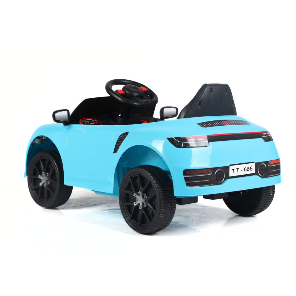Carrinho Elétrico Infantil Conversível 6V Azul Zippy Controle Remoto e Direção