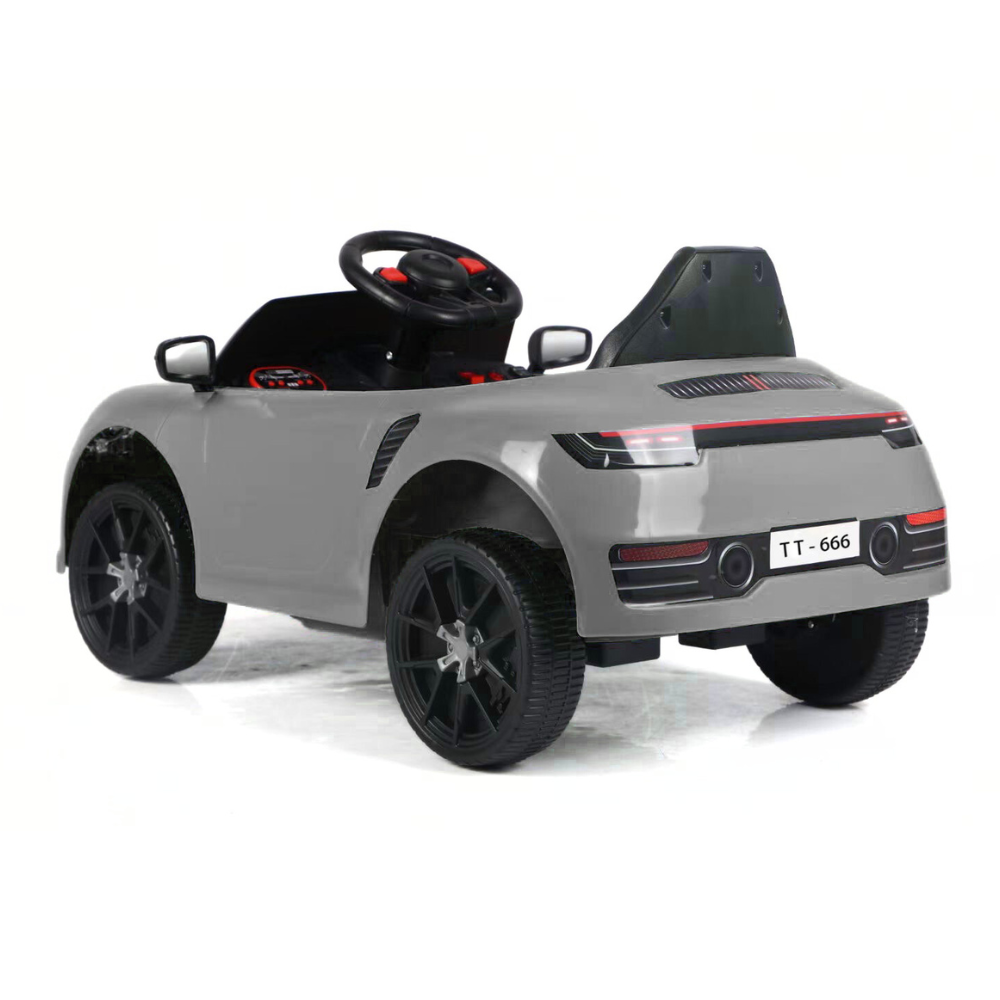 Carrinho Elétrico Infantil Conversível 6V Cinza Zippy Controle Remoto e Direção