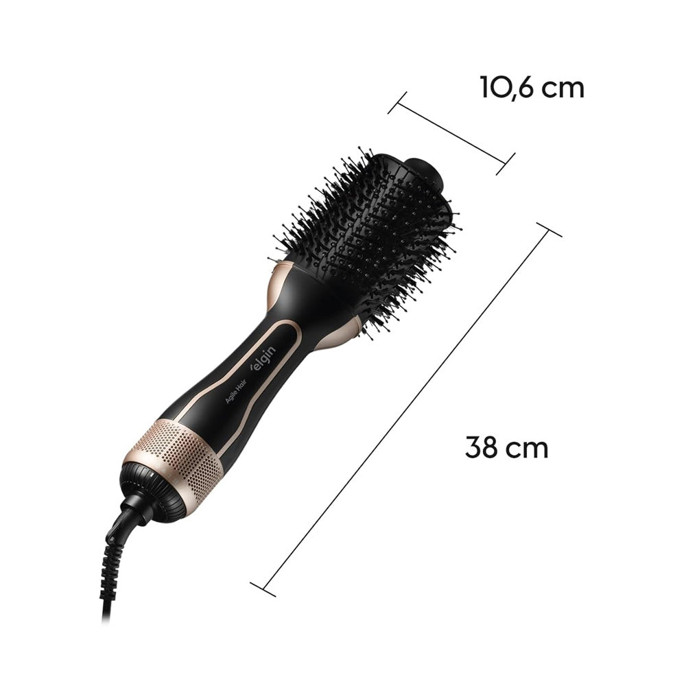 Escova Secadora de Cabelo Agile Hair Elgin Tourmaline ION 4 em 1 Bivolt 1200W