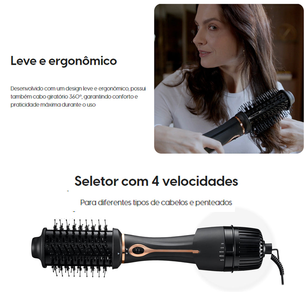 Escova Secadora Elétrica Trend Style 1200w Bivolt Elgin