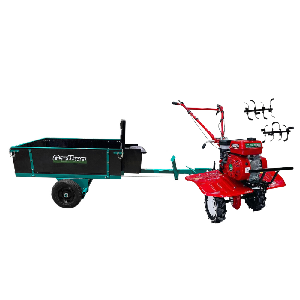 Motocultivador à Gasolina GMC-7000-1 com Carretinha GCM-250