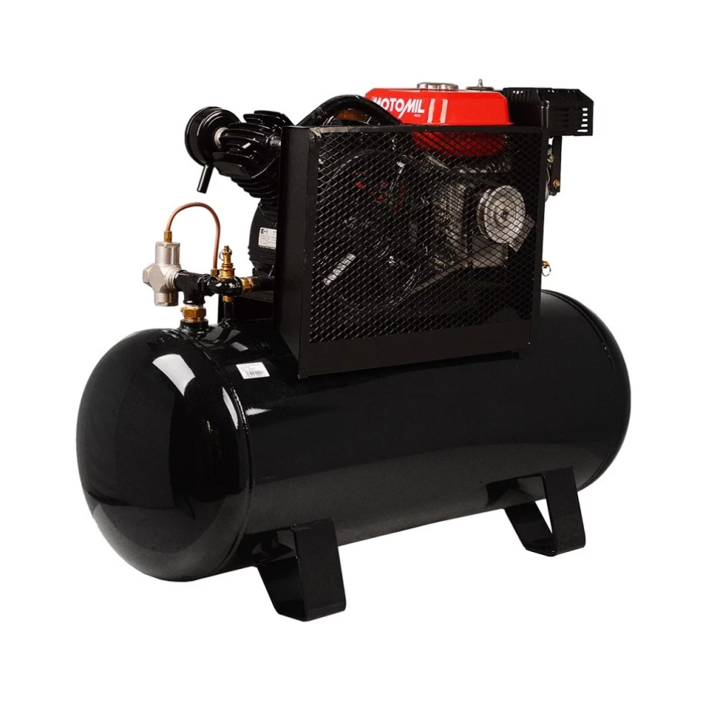 Kit Profissional Funilaria, Pintura e Limpeza com Compressor Motomil Gasolina 5,5HP 130L + Acessórios