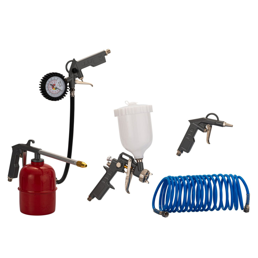 Kit Profissional Funilaria, Pintura e Limpeza com Compressor Motomil Gasolina 5,5HP 130L + Acessórios
