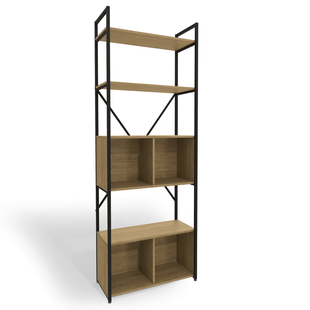 Estante Alta Armário Industrial Madeira com 4 Portas e Prateleira Kappesberg