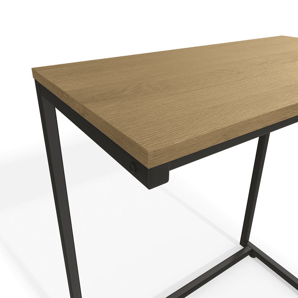 Mesa Apoio Lateral Sofá Industrial Vintage Metal e Madeira Kappesberg