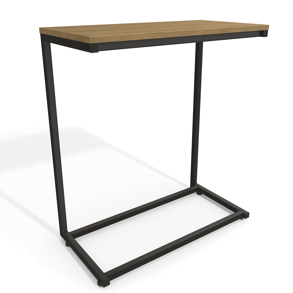 Mesa Apoio Lateral Sofá Industrial Vintage Metal e Madeira Kappesberg