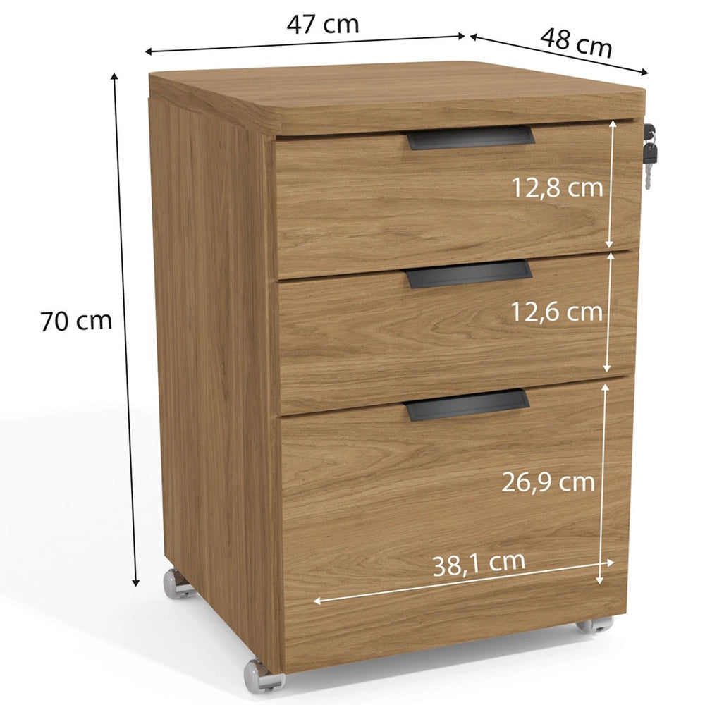 MESA COM GAVETEIRO ESCRITÓRIO HOME OFFICE 1,5M 3 GAVETAS KAPPESBERG