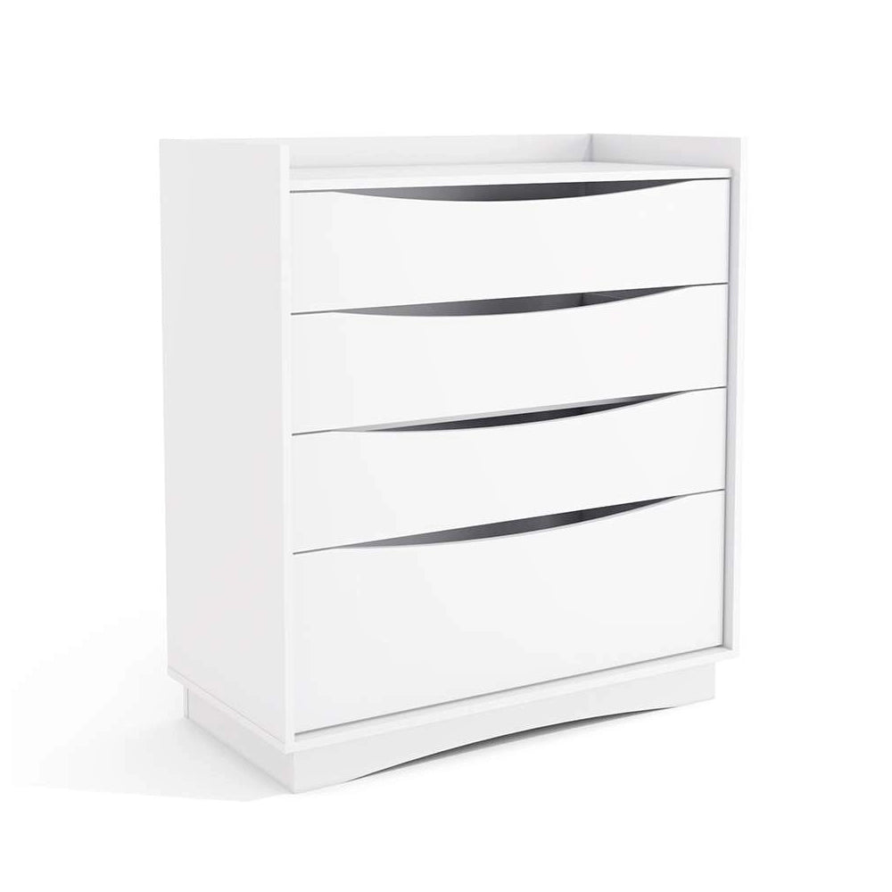 Comoda para Quarto 3 Gavetas e 1 Gavetão Branco Kappesberg