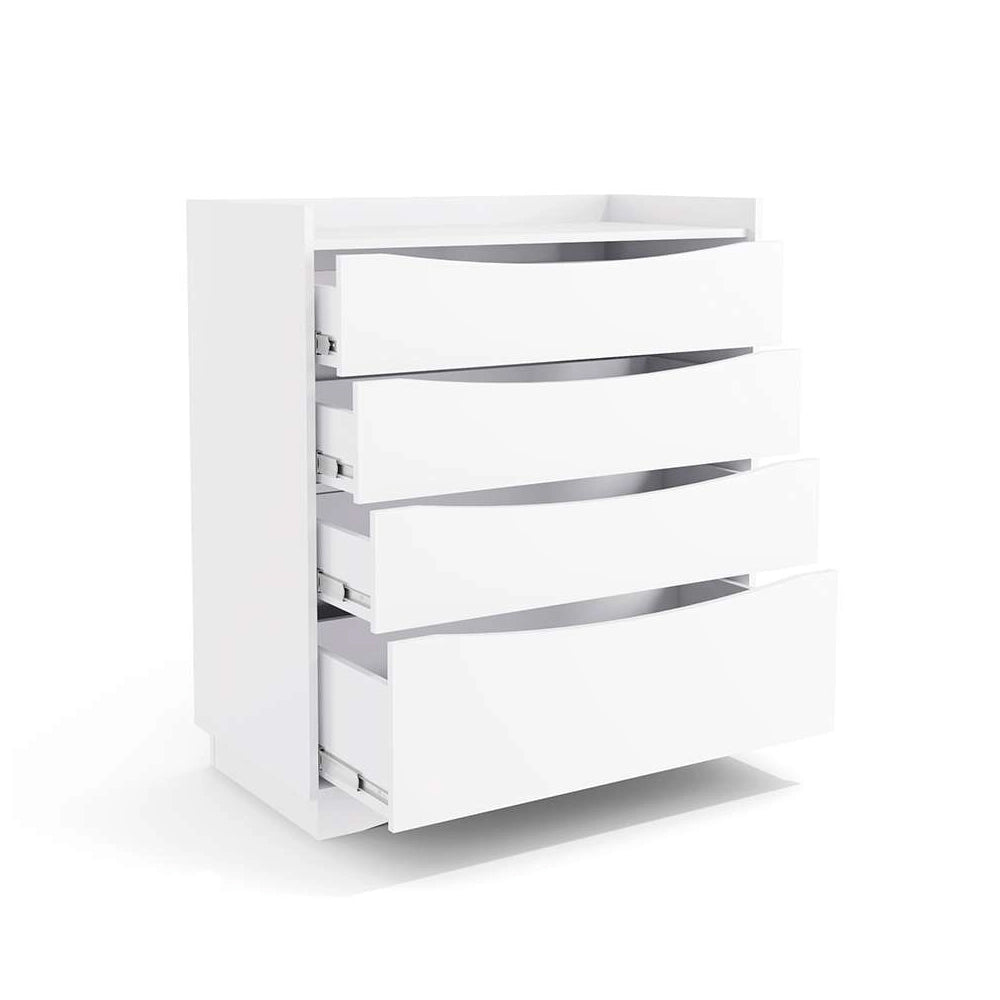 Comoda para Quarto 3 Gavetas e 1 Gavetão Branco Kappesberg