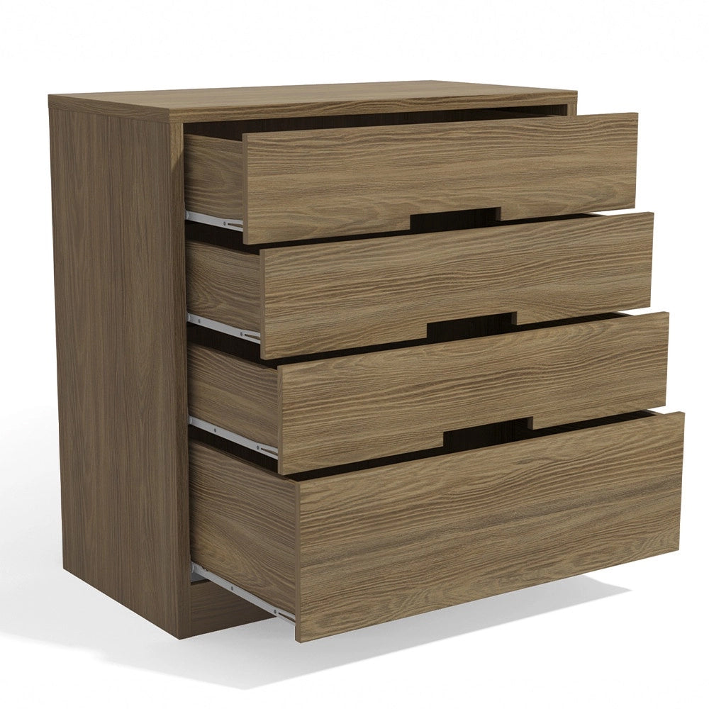 Comoda para Quarto 3 Gavetas e 1 Gavetão Nogueira Kappesberg