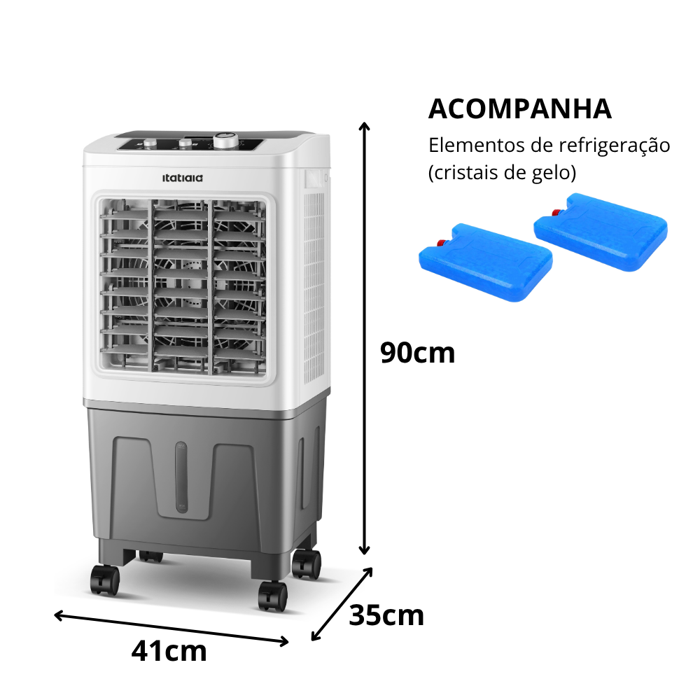 Climatizador de Ar Frio Portátil Itatiaia 20 Litros 4 em 1 127V - Resfria, Umidifica, Filtra, Ventila