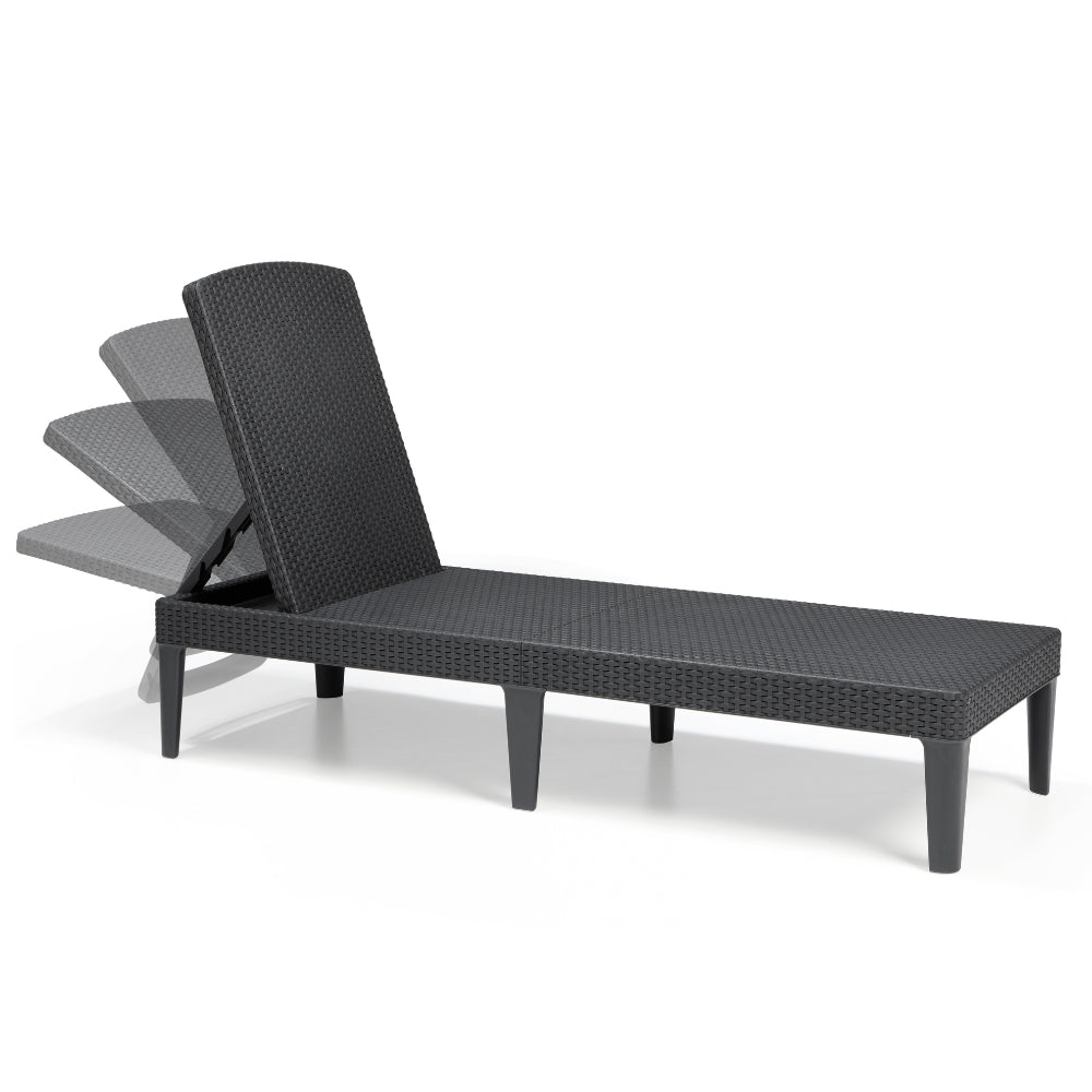 Espreguiçadeira Piscina Keter Jaipur Dobrável com 4 Ajustes de Encosto