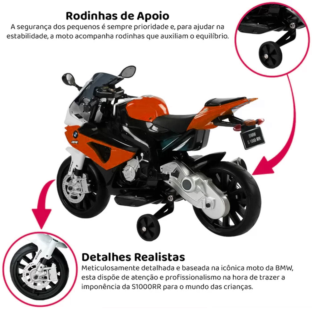 Moto Elétrica Infantil Bmw S1000rr Vermelho 12v Zippy Toys