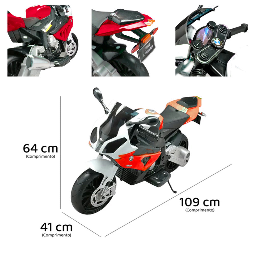 Moto Elétrica Infantil Bmw S1000rr Vermelho 12v Zippy Toys