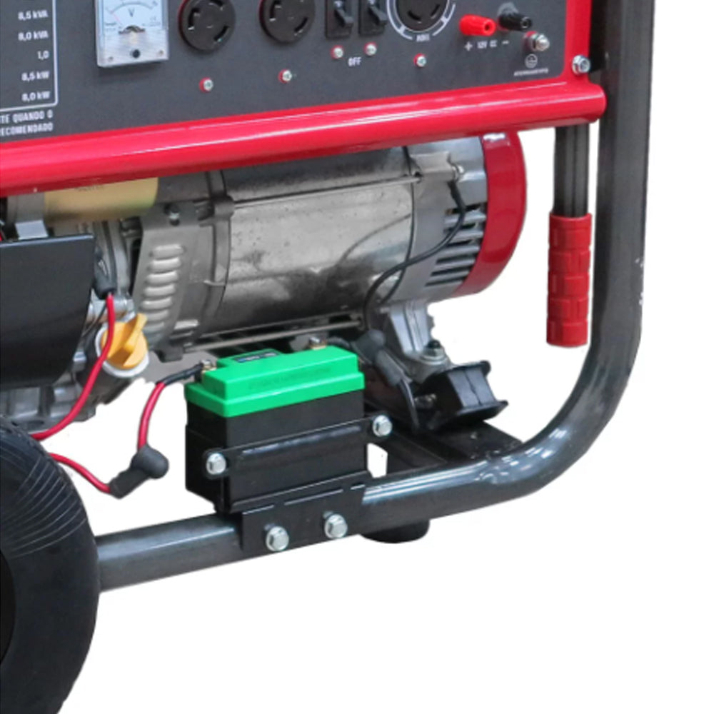 GERADOR DE ENERGIA À GASOLINA 6,5 KVA 15HP 110/220V COM PARTIDA MANUAL BRANCO MOTORES