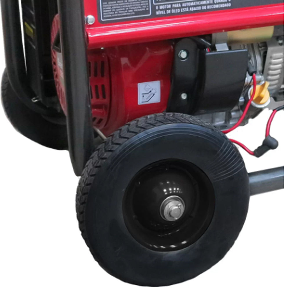 GERADOR DE ENERGIA À GASOLINA 6,5 KVA 15HP 110/220V COM PARTIDA MANUAL BRANCO MOTORES