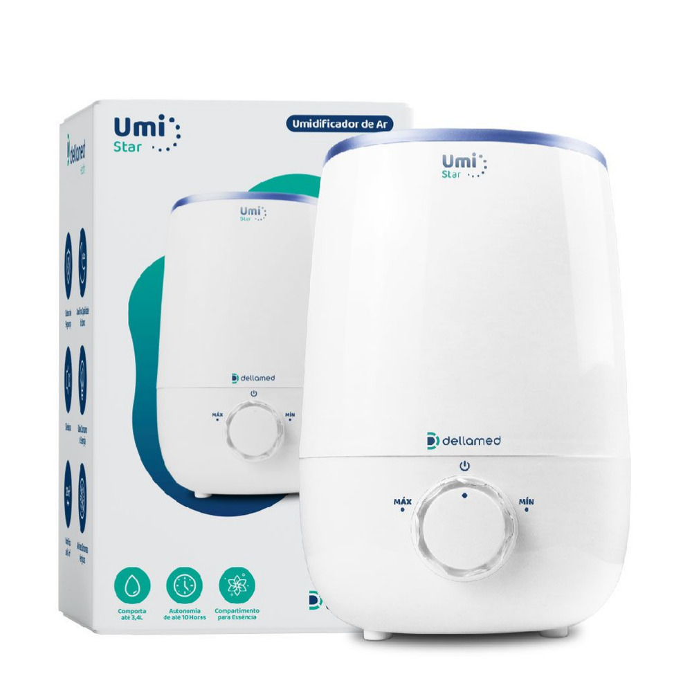 Combo 2 Umidificador Ultrassônico 3,4 Litros Umi Star Dellamed Bivolt