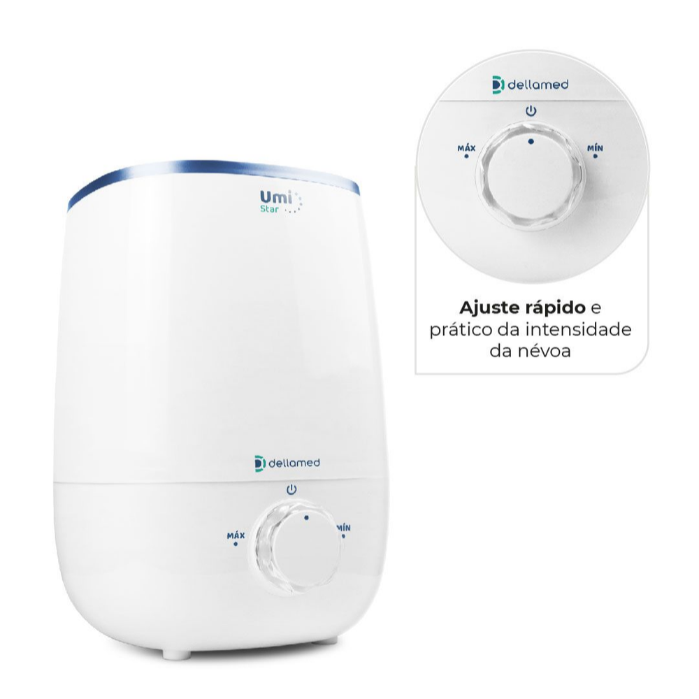 Umidificador de Ar Ultrassônico 3,4 Litros Umi Star Dellamed Bivolt