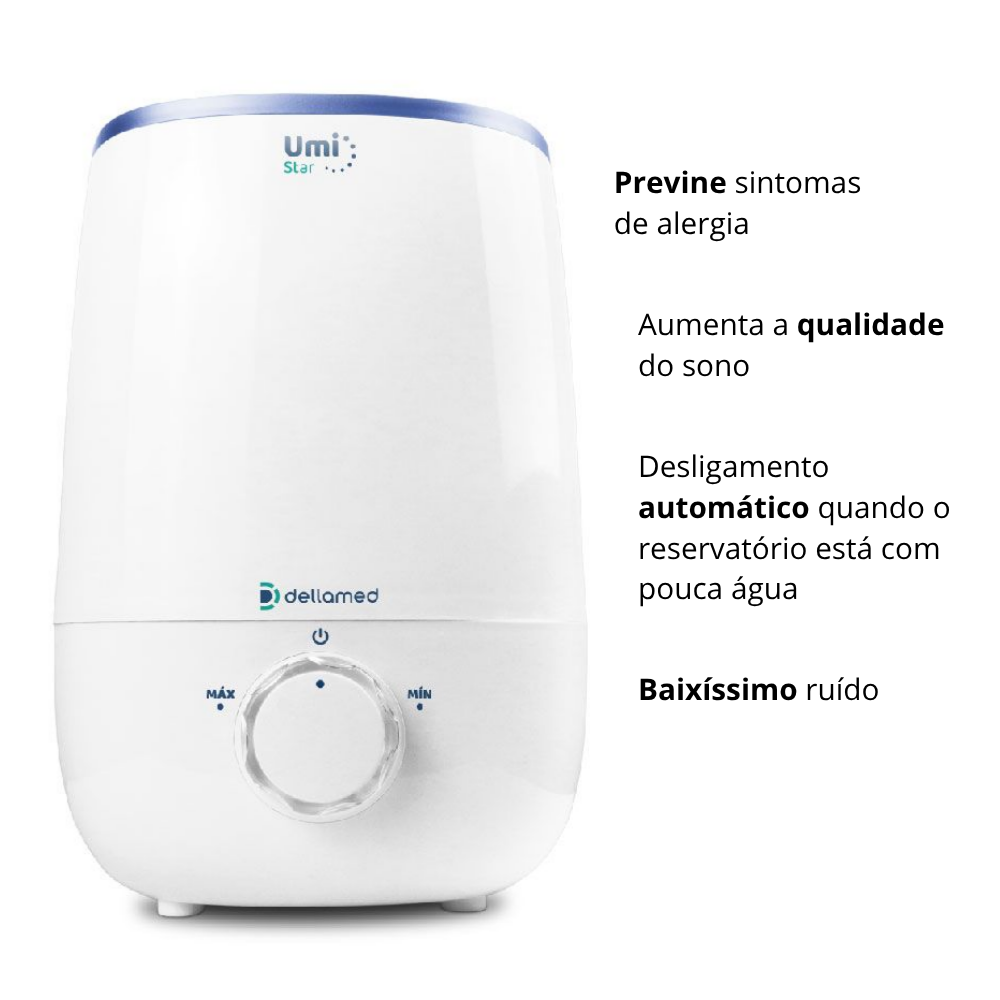 Umidificador de Ar Ultrassônico 3,4 Litros Umi Star Dellamed Bivolt