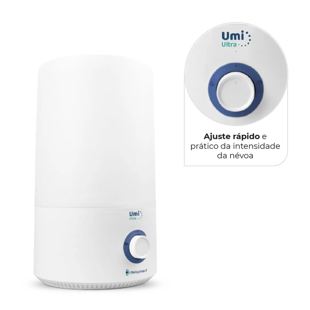 Combo 2 Umidificador Ultrassônico 4,3 Litros Umi Ultra Dellamed Branco Bivolt