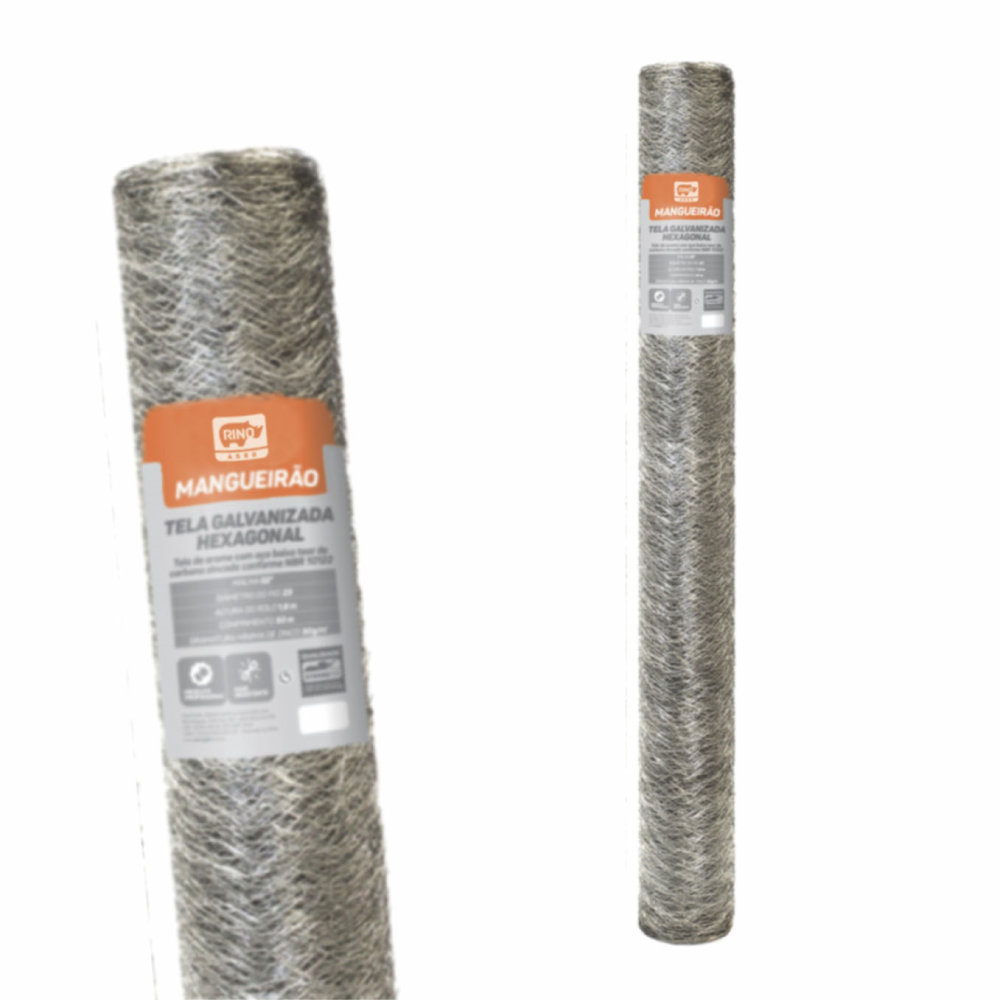 Tela Hexagonal Mangueirão Galv. 3" Fio 16 1,00x50m Rino Agro