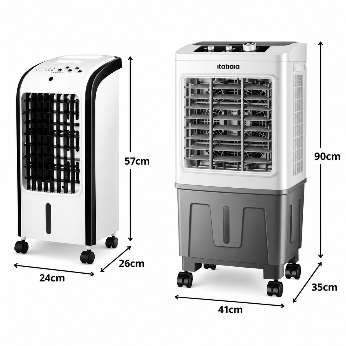 Kit 2 Climatizadores Itatiaia 4 em 1 Portátil 4L + Potente 20L 127V