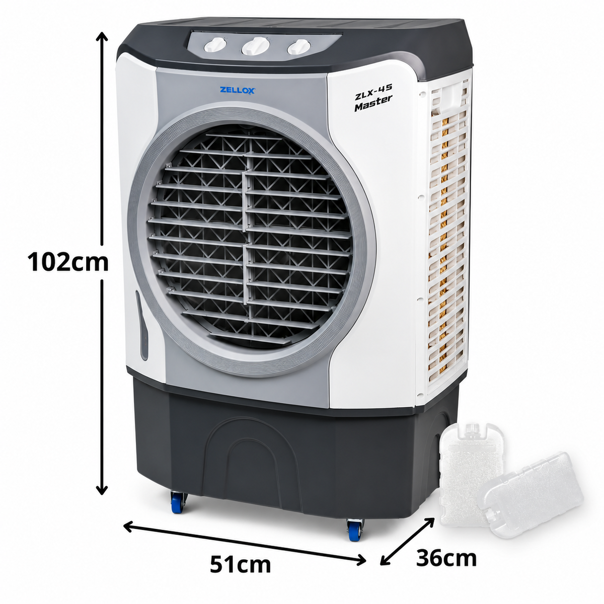 Climatizador de Ar Portátil 45 Litros Evaporativo ZLX-45 Master - Zellox