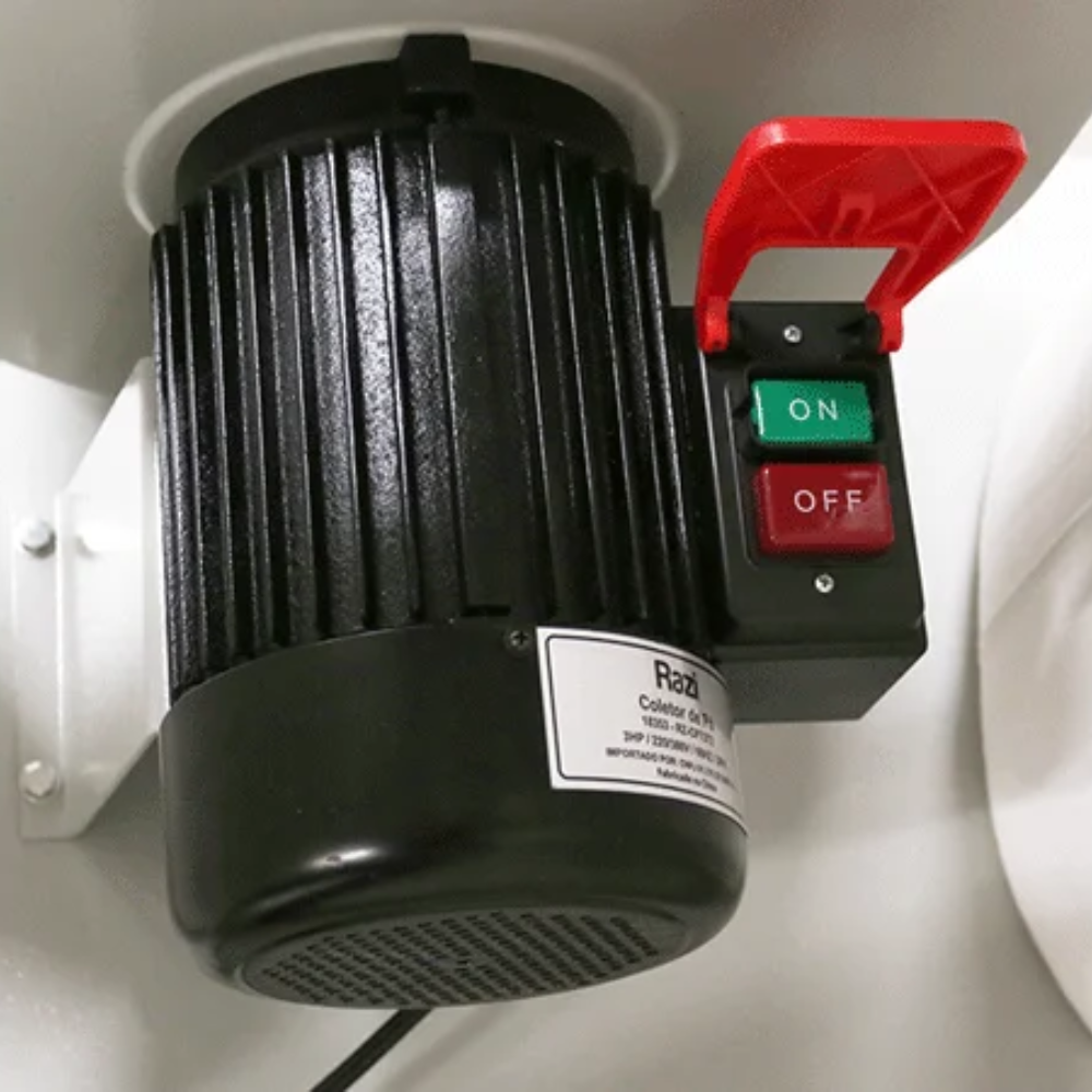 Coletor de Pó 3cv 307 Litros com 3 Entradas e 2 Reservatórios 220/380v Trifásico